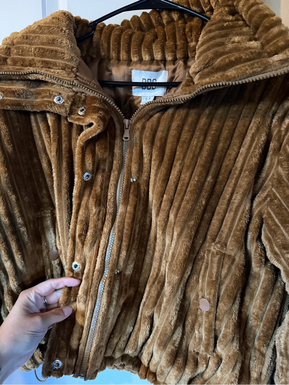 BDG Urgan Outfitters Isla Funnel Neck Corduroy Jacket Size Small - Picture 3 of 8